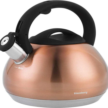 Klausberg KB-7385 bouilloire sifflante - 2,7L - acier inoxydable - toutes sources de chaleur