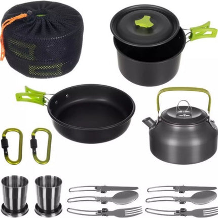 Ruhhy Trizand Ensemble de cuisson complet pour voyages et camping