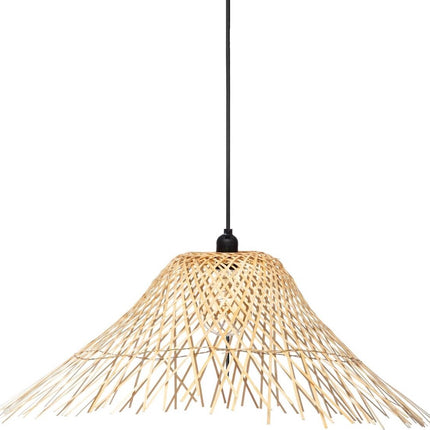Atmosphera Hanglamp Moxa bamboe - E27, niet inbegrepen - Ø76xH27cm - Naturel