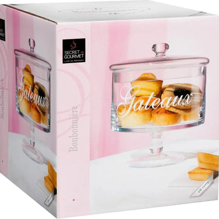 Bocal à biscuits en verre avec couvercle - 1,8 litre - Bonbonnières/boîte à biscuits
