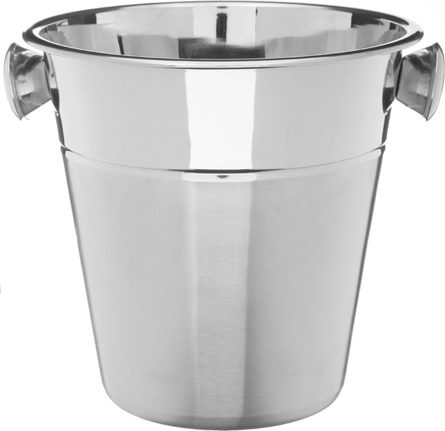 Seau à champagne/seau à glace argenté 3 litres - 24 x 21 cm - Seaux à glace/seaux à champagne en acier inoxydable