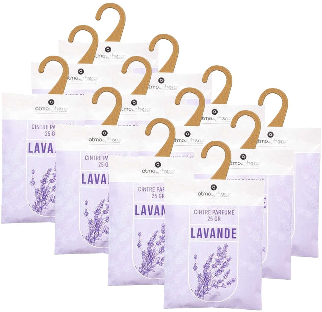 Atmosphera Duftsäckchen Lavendel - 12x - mit Aufhänger - Duftkarten/Lufterfrischer