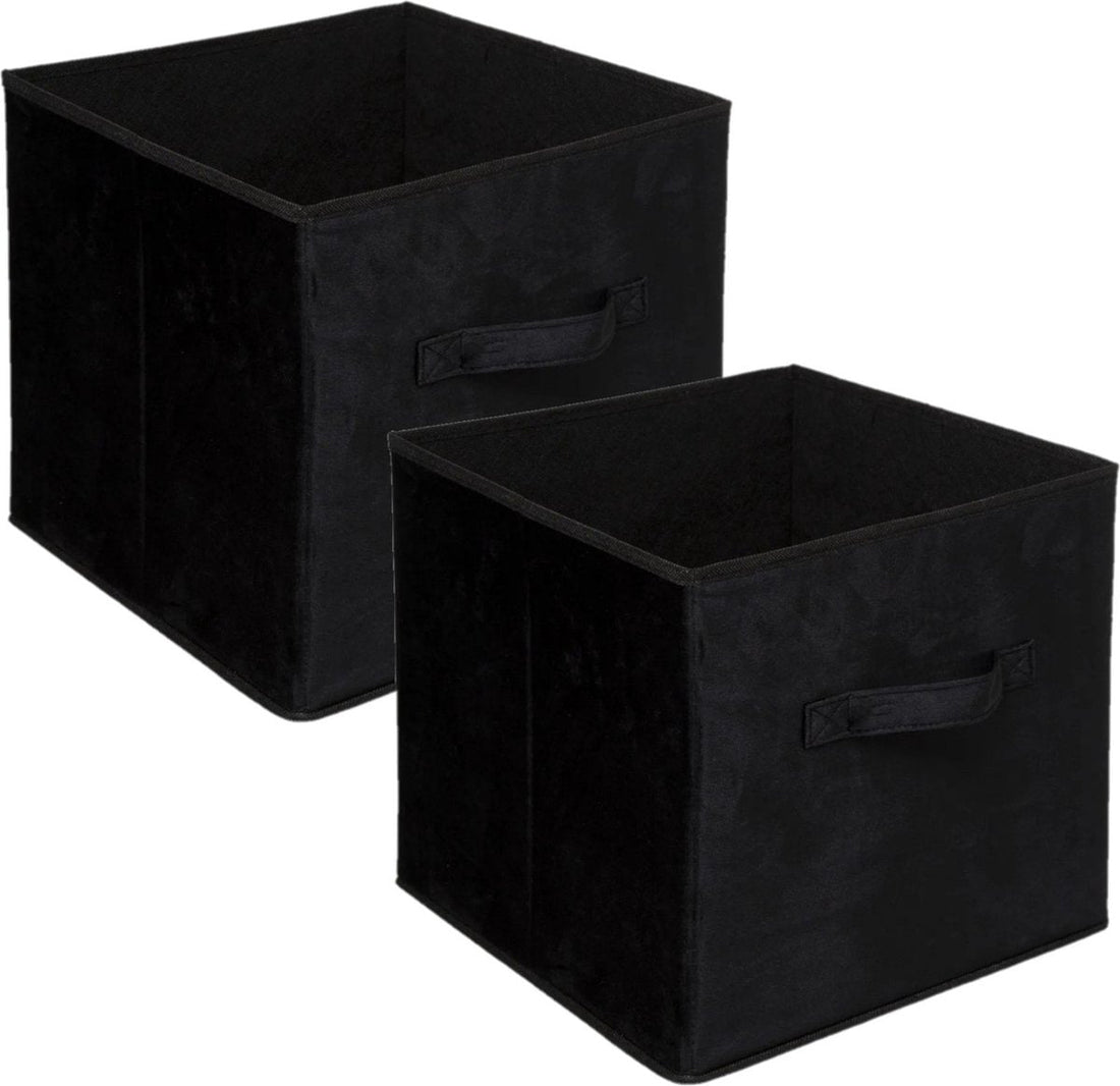 5Five Storage Basket/Cabinet Basket - Set of 4 pieces - black - 29 liters - 31 x 31 x 31 cm - Storage boxes - Cube storage baskets - polyester