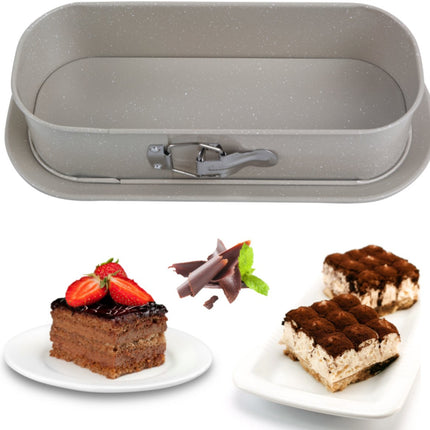 KINGHoff KH-1976 Moule à fond amovible 34,5x15,5x8 cm - Moule à pain pour tartes salées, cheesecake et pâté - Revêtement antiadhésif - Résistant au four jusqu'à 220°C - Moule de cuisson - Moule à four - Moule à gâteau - Moule à tarte -