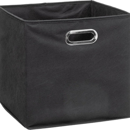 5Five Panier/Boîte de rangement - gris foncé - lin - 29 litres - 31 x 31 x 31 cm - Boîte de rangement - paniers de rangement