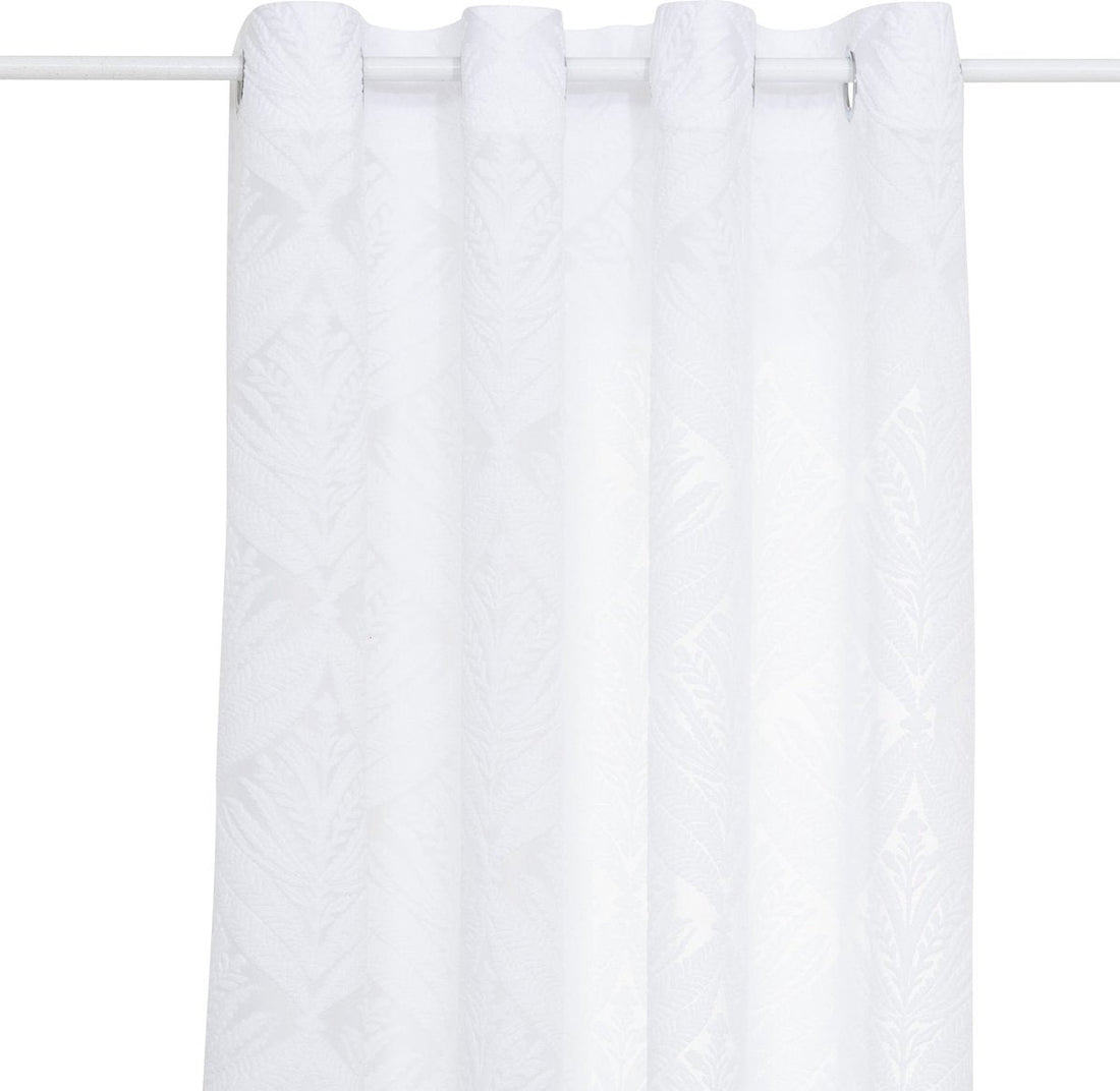 Atmosphera Lazi transparant gordijn wit – vitrage met motief, 140 x 240 cm