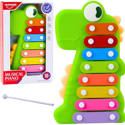 Xylophone Dinosaure - Instrument de Musique à 8 Notes pour Enfants - Jouet Musical Coloré - Jouet Éducatif pour Tout-Petits - Piano Musical -