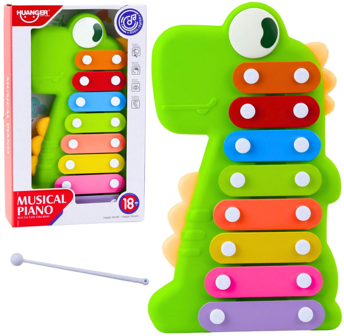 Dinosaur Xylophone - 8-Note Musical Instrument for Kids - Colorful Musical Toy - Educational Toy for Toddlers - Musical Piano -