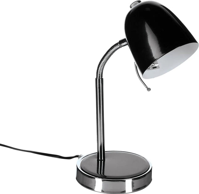 Atmosphera Lampe à poser/Lampe de bureau Design Light - métal - noir/argenté - H35 cm - Lampe de lecture