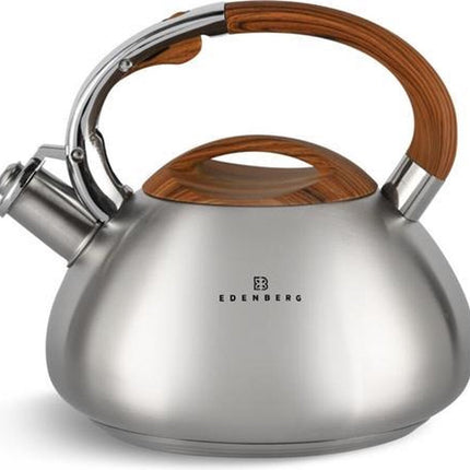 Edënbërg Classic Line - Bouilloire Sifflante Luxe en Inox - 3 litres