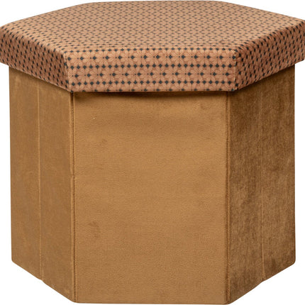 Atmosphera Pouf - Pliable - Caramel - 40x46cm