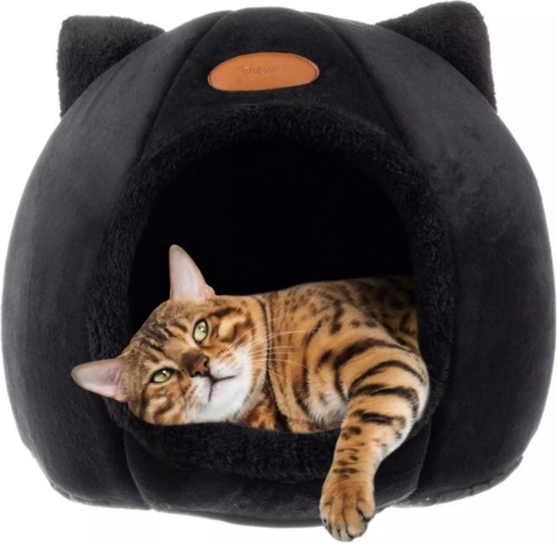 Purlov Plush Cat Bed - Luxury Home for Your Cat