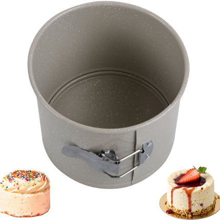 KingHoff KH-1980 Moule à Gâteau Haut - Rond - Diamètre 16 cm, Hauteur 13 cm - Revêtement Antiadhésif Marbré - Résiste au Four jusqu'à 220°C - Moule de Cuisson - Moule à Tarte