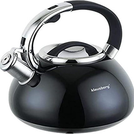 Klausberg KB-7076  fluitketel - 3L – rvs – alle warmtebronnen - Zwart