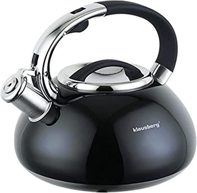 Klausberg KB-7076  fluitketel - 3L – rvs – alle warmtebronnen - Zwart