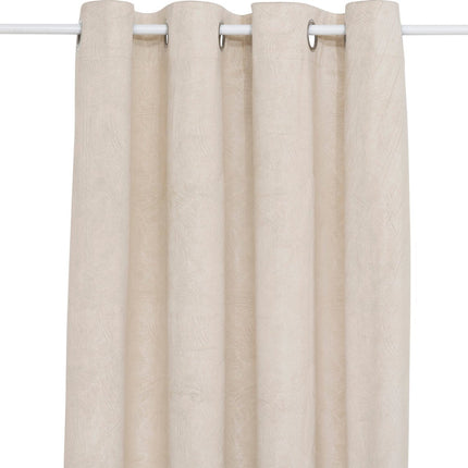 Atmosphera Fujo Rideau occultant en velours 135x260cm - Lin beige