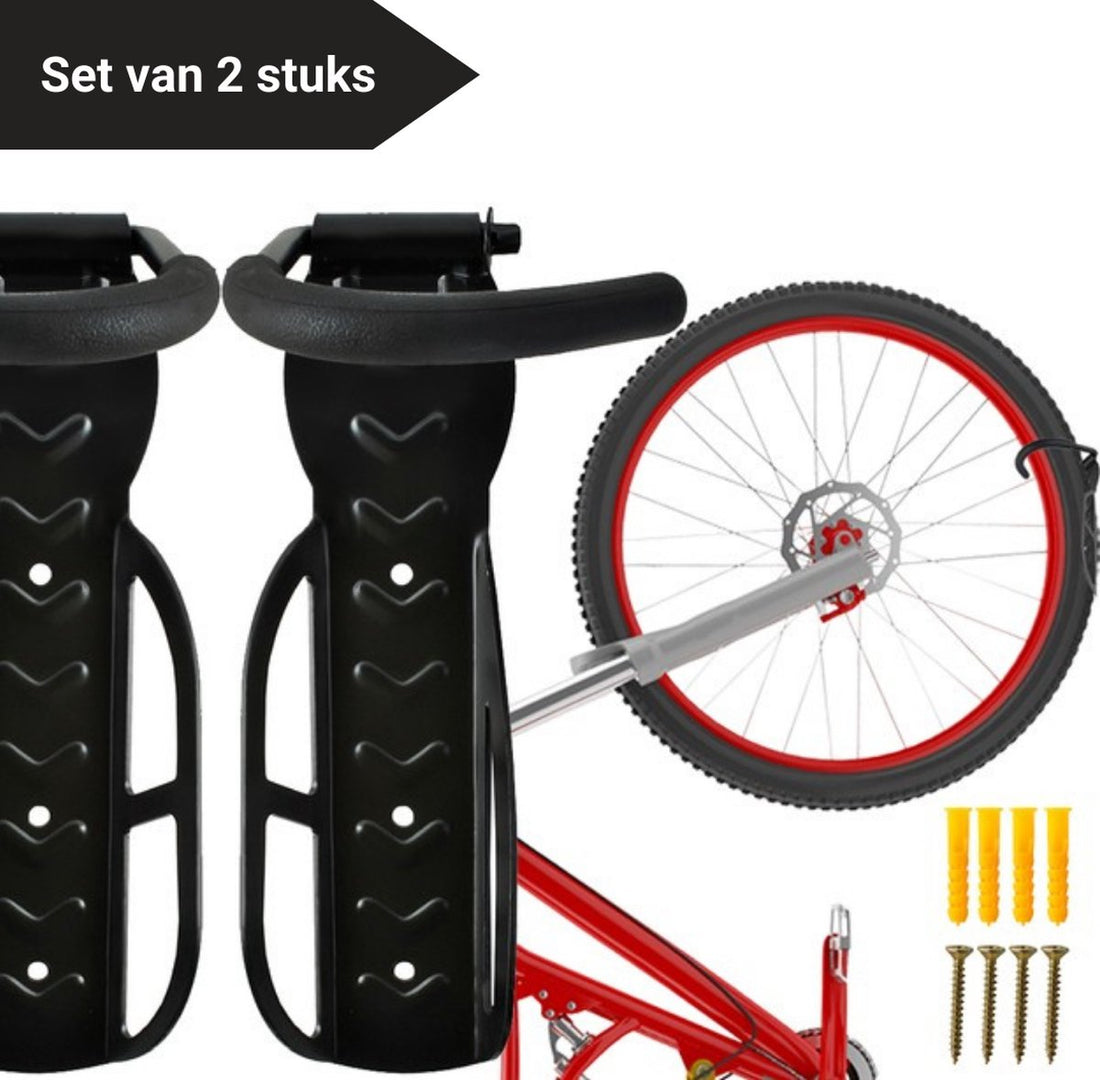 Bike Storage System 2x - Bike Hook - Wall Mount - Hanging Bracket - Bicycle Bracket - Bike Rack