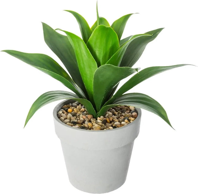 Atmosphera Aloe Vera - plante artificielle - dans pot en ciment - 34 cm - Plantes artificielles