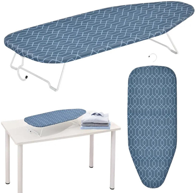 KINGHOFF KH-1936 Table à Repasser – Table à Repasser Pliable Compacte avec Surface de Repassage en Acier Perforé – 76×30,5 cm