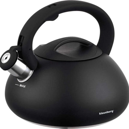 Klausberg 7368 - Bouilloire sifflante - noire - 2,7 litres