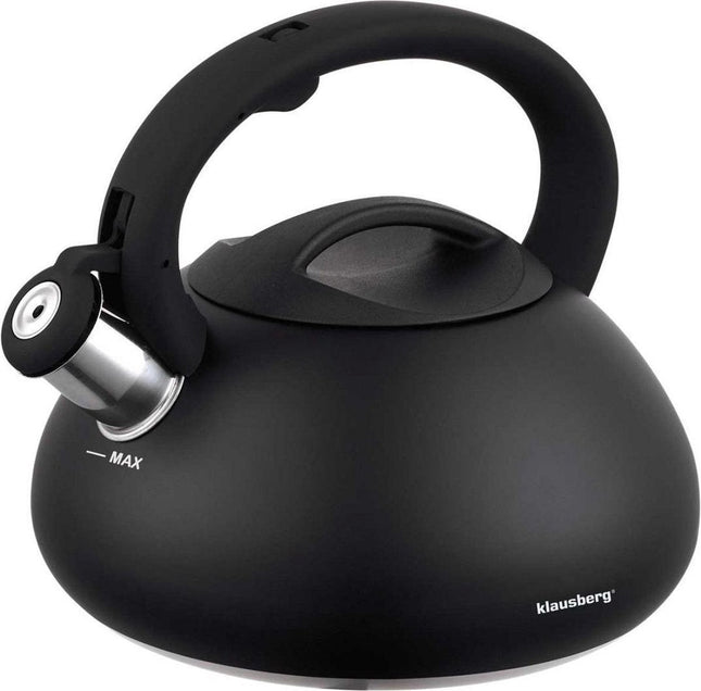 Klausberg 7368 - Bouilloire sifflante - noire - 2,7 litres