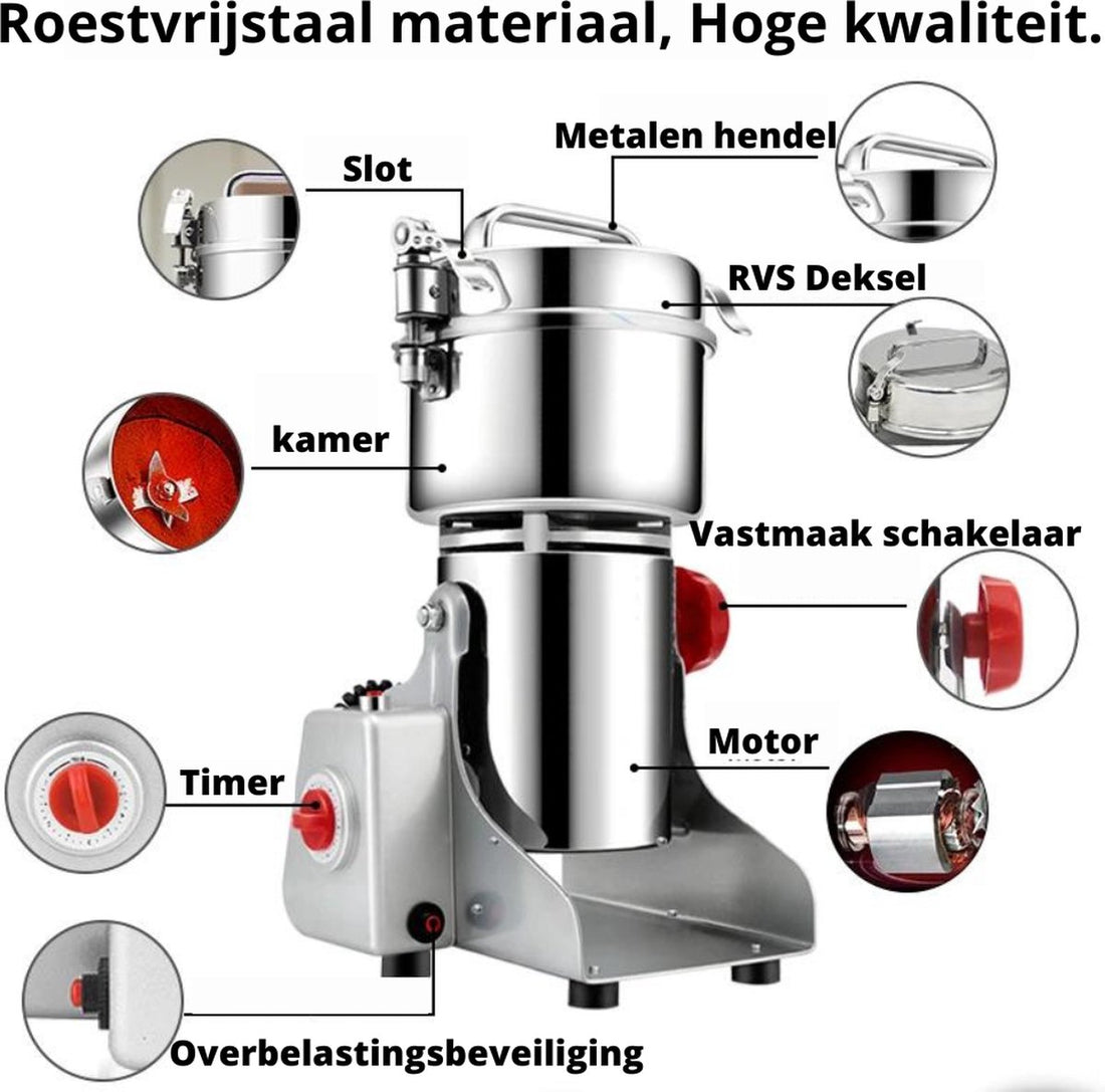 Multifunktionaler Grinder – Elektrische Kräutermühle – Getreidemühle – 700g