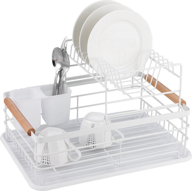 Kinghoff 1798 - Égouttoir à vaisselle - avec 2 niveaux - Blanc