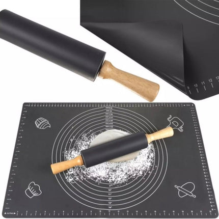 Ruhhy Siliconen Bakmat en Deegroller Set - Essentieel voor elke Bakker