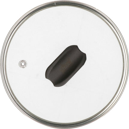 5Five couvercle universel pour casseroles de 16 cm - verre - trou vapeur - D17 x H6 cm