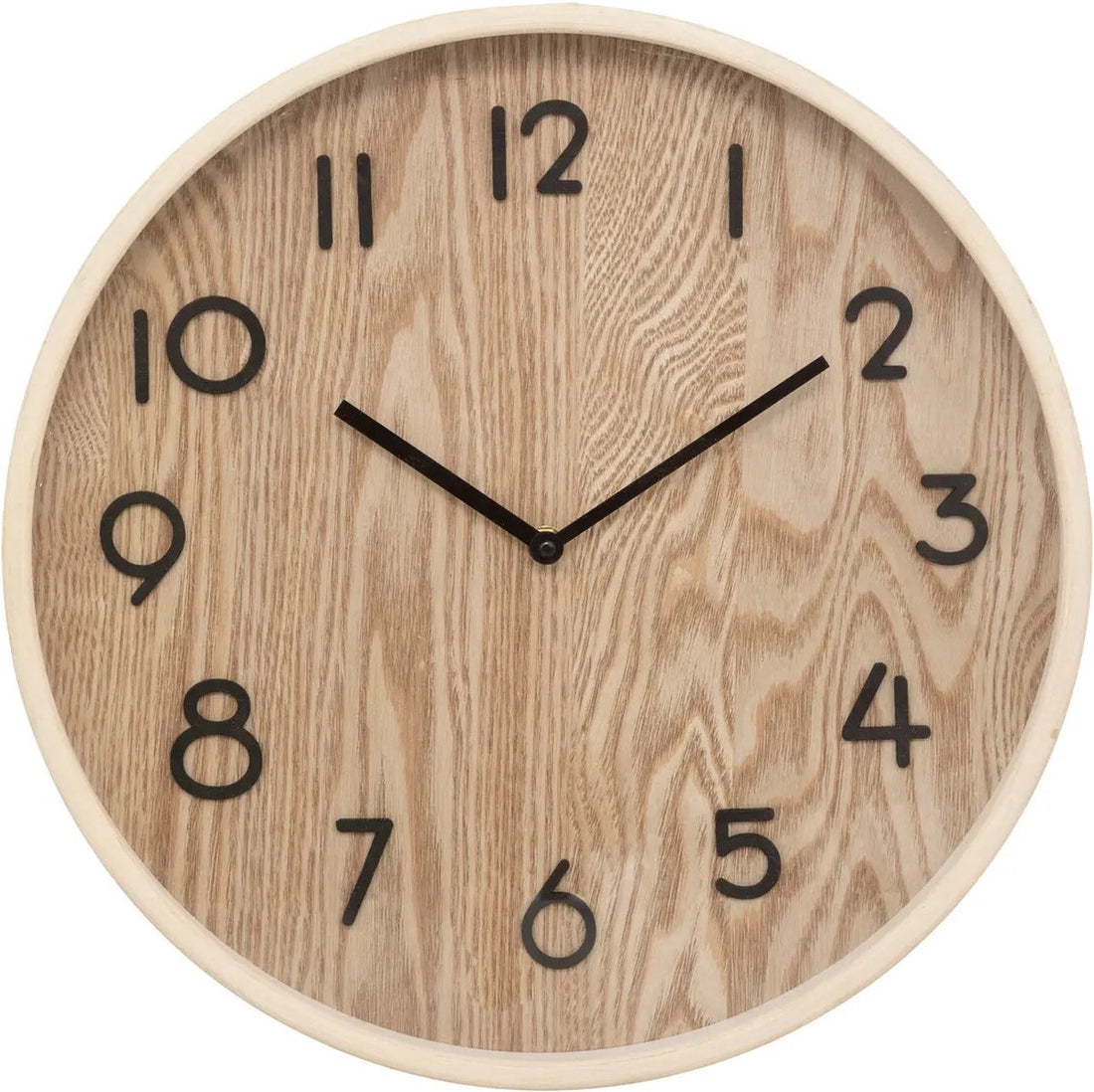 Atmosphera Wanduhr - Woody - Ø 38 cm - Holz - Beige - Küche/Zimmer/Büro