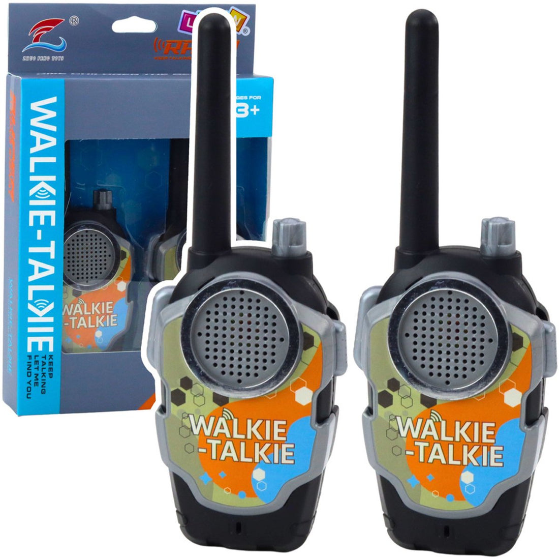 Walkie Talkies for Kids Set of 2 - Range up to 1000 meters - Easy Operation - With Clip and Flexible Antenna - Walkie Talkies -