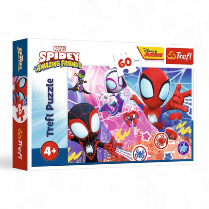 Trefl Spidey Puzzle 60 Pièces - Aventure Héroïque