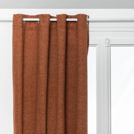 Atmosphera Soana Rideau occultant et isolant 140x260cm - Prêt à poser avec œillets - Terracotta