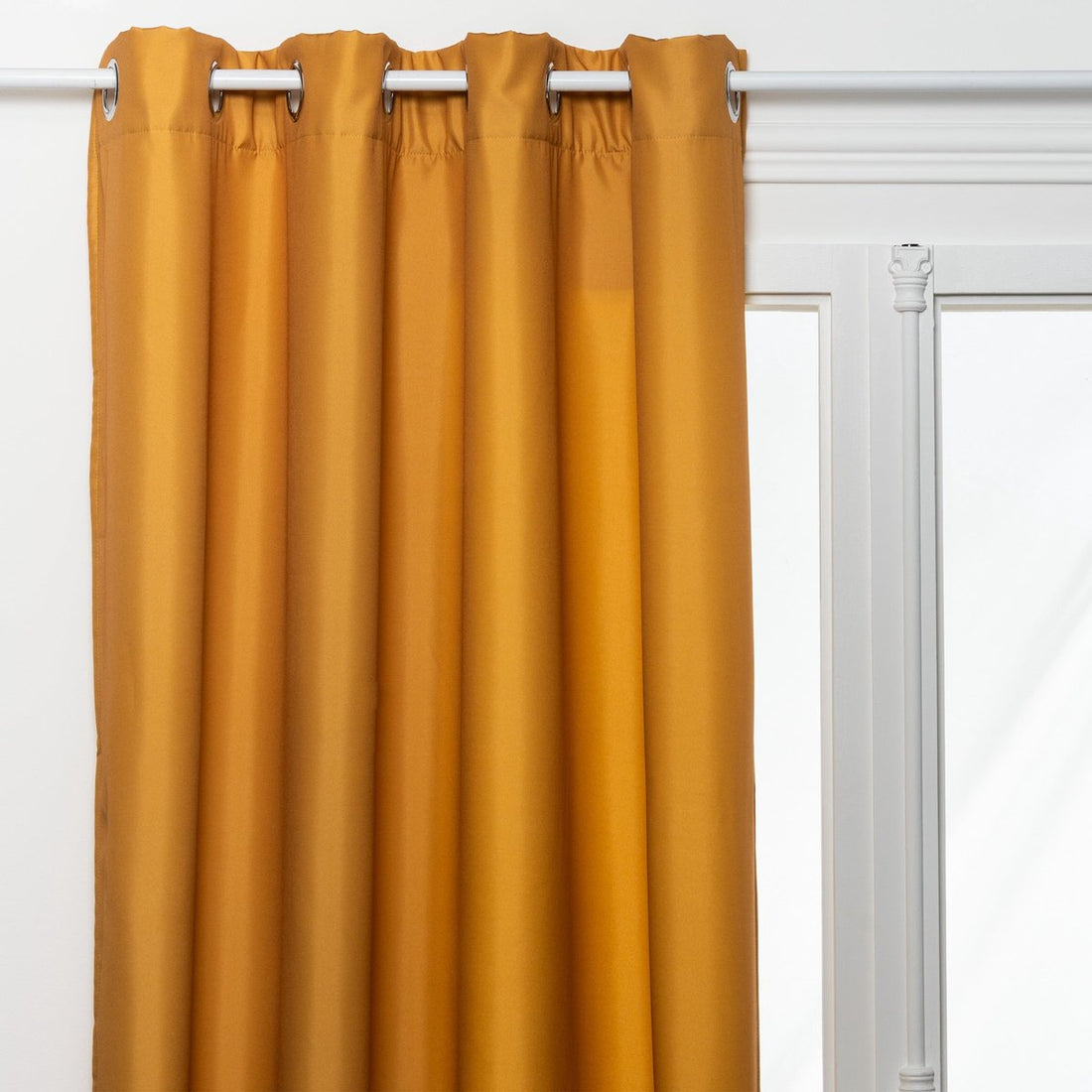 Atmosphera Neal isolerend gordijn okergeel – 140 x 260 cm, 1 paneel met oogjes