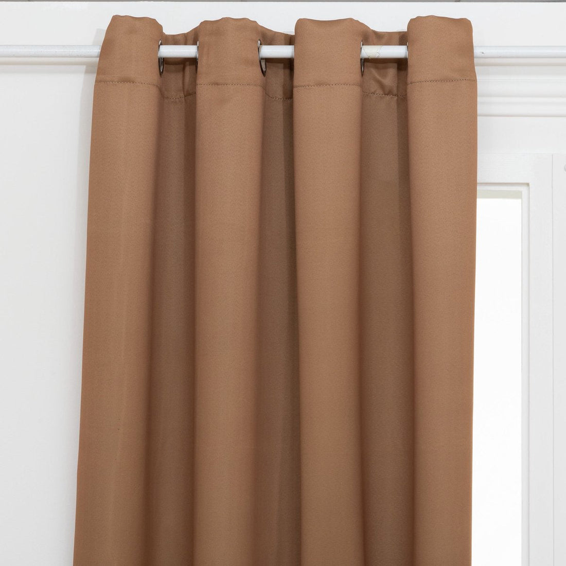 Atmosphera Verdunkelungsvorhang 140x260cm - Fertiggardinen mit Haken und Ringen - Zimt