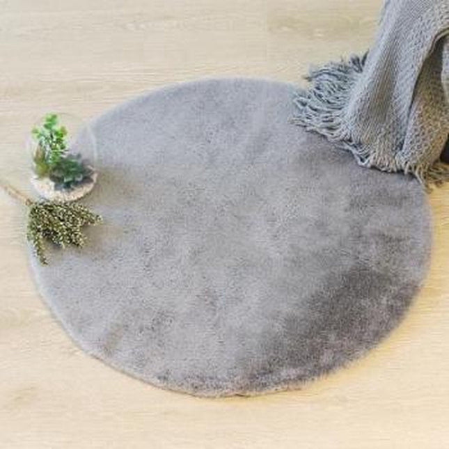 Atmosphera | Tapis | Gris | Rond | 80x80cm | Extra Doux