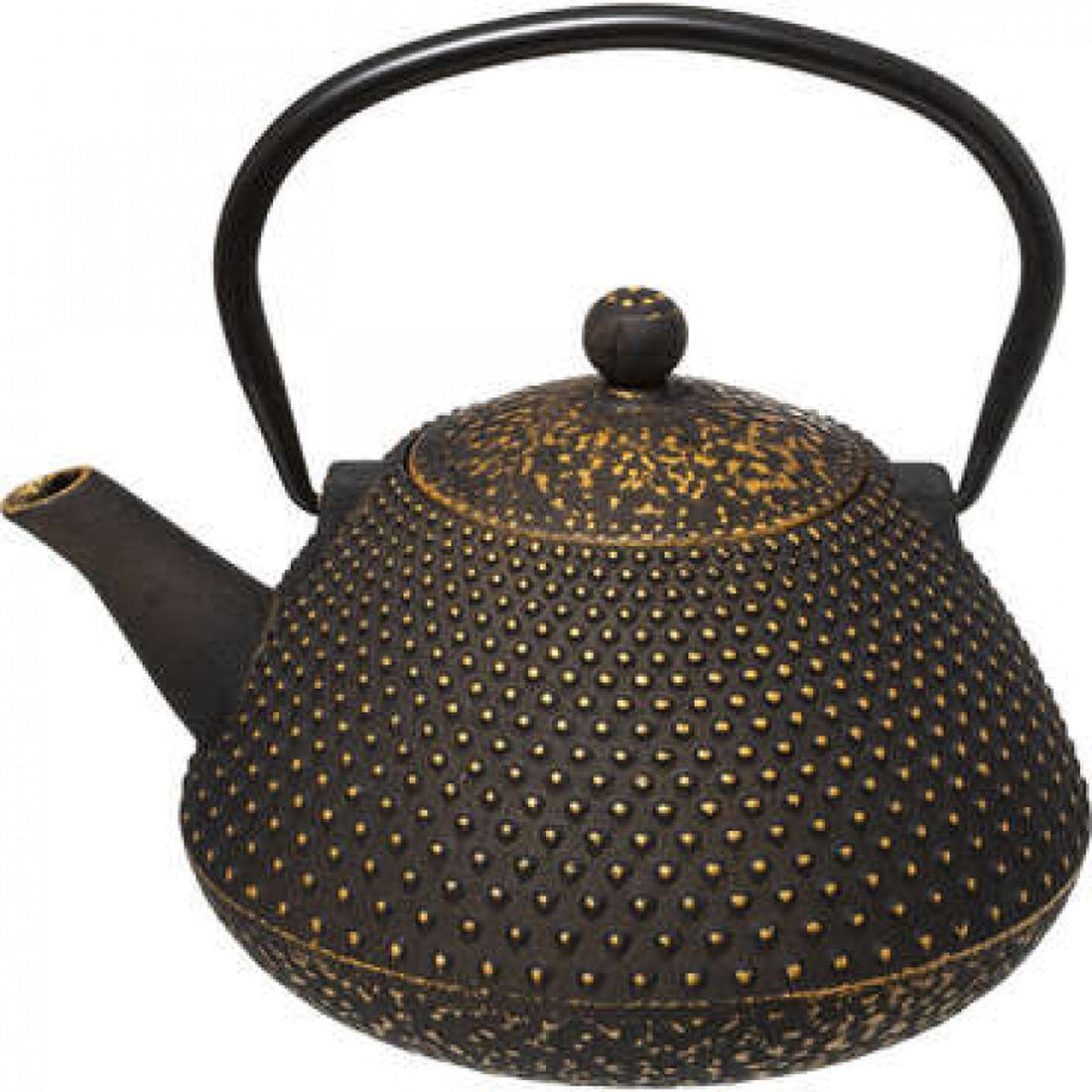 Cast iron teapot black copper - Japanese style - dots - cast iron - 0.8 L - trendy - gift idea
