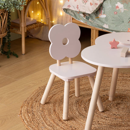 Table à dessin/table pour enfants Atmosphera Kids Fleur Ø51xH40cm - Rose
