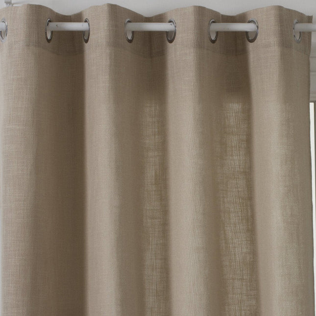 Atmosphera Clem Rideau 140x260cm - Rideaux prêts à poser à œillets - Lin