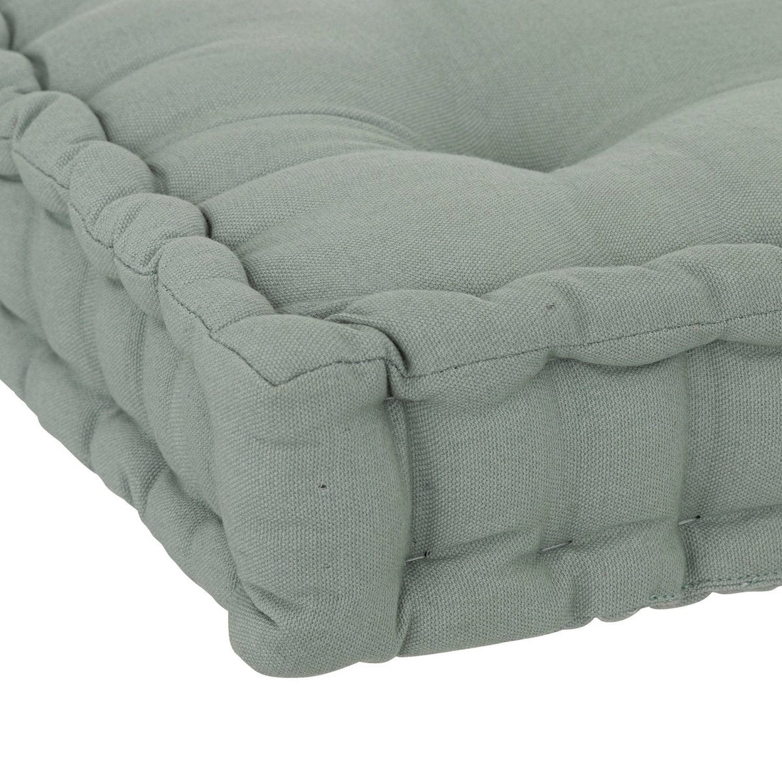 Atmosphera Deluxe Floor Cushion 40x40x8cm with handle and 4 buttons - Celadon Green