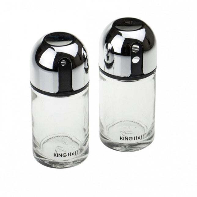 Ensemble salière et poivrière – 100 ml – Salières en verre avec couvercle réglable