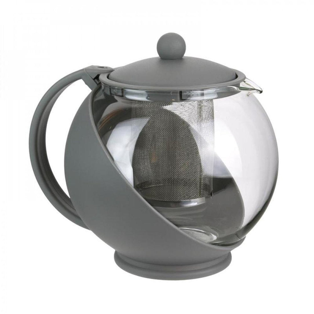 SAVEUR ET DEGUSTATION - Theepot met filter - theepot glas - Theekan met RVS Filter - 1.L - Grijs