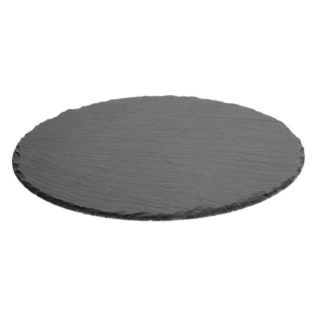 Secret de Gourmet Serveerplankje voor hapjes/fingerfood - Dia 28 cm - Leisteen - borrelplank - tapasplank - kaasplank