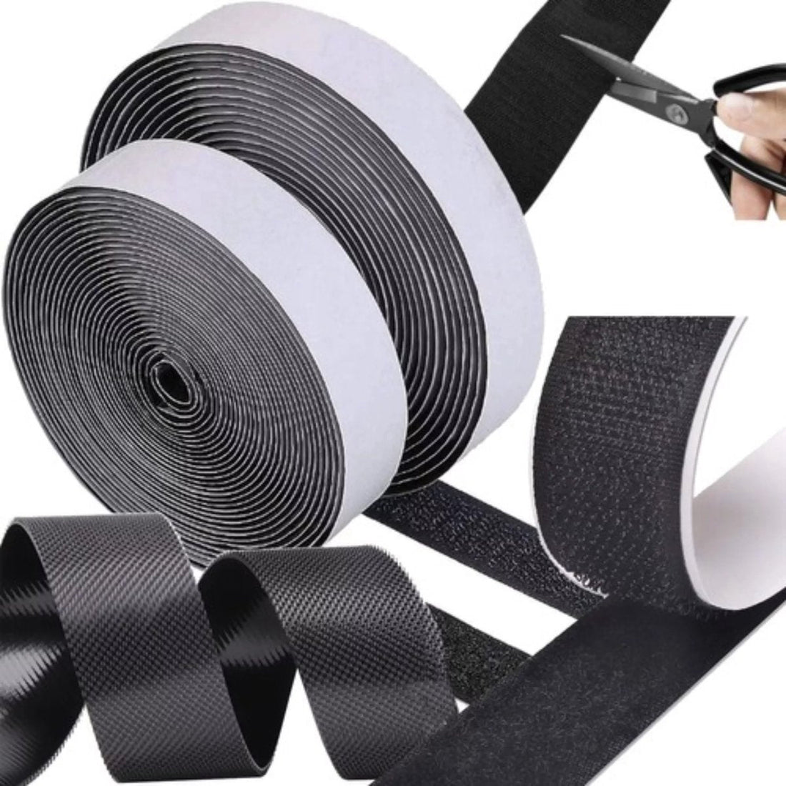 Ruhhy Self-Adhesive Hook and Loop Tape 5m x 2.5cm - Strong and Versatile for Every Application