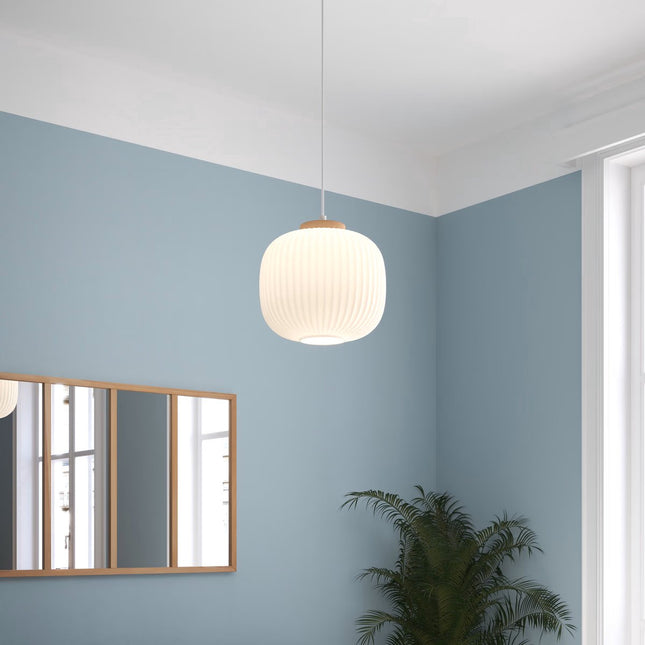 Atmosphera Suspension Travis - Ø25xH24cm - Blanc