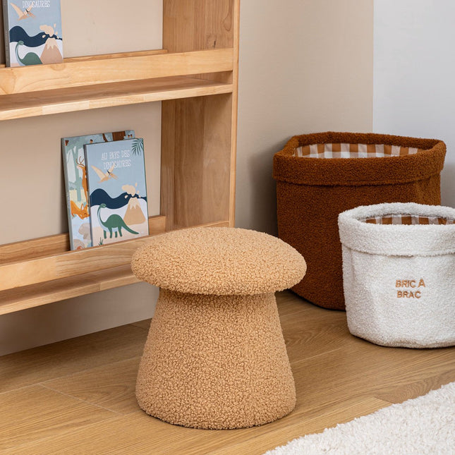 Atmosphera Kids Pouf Teddy - Ø28xH28cm - Marron