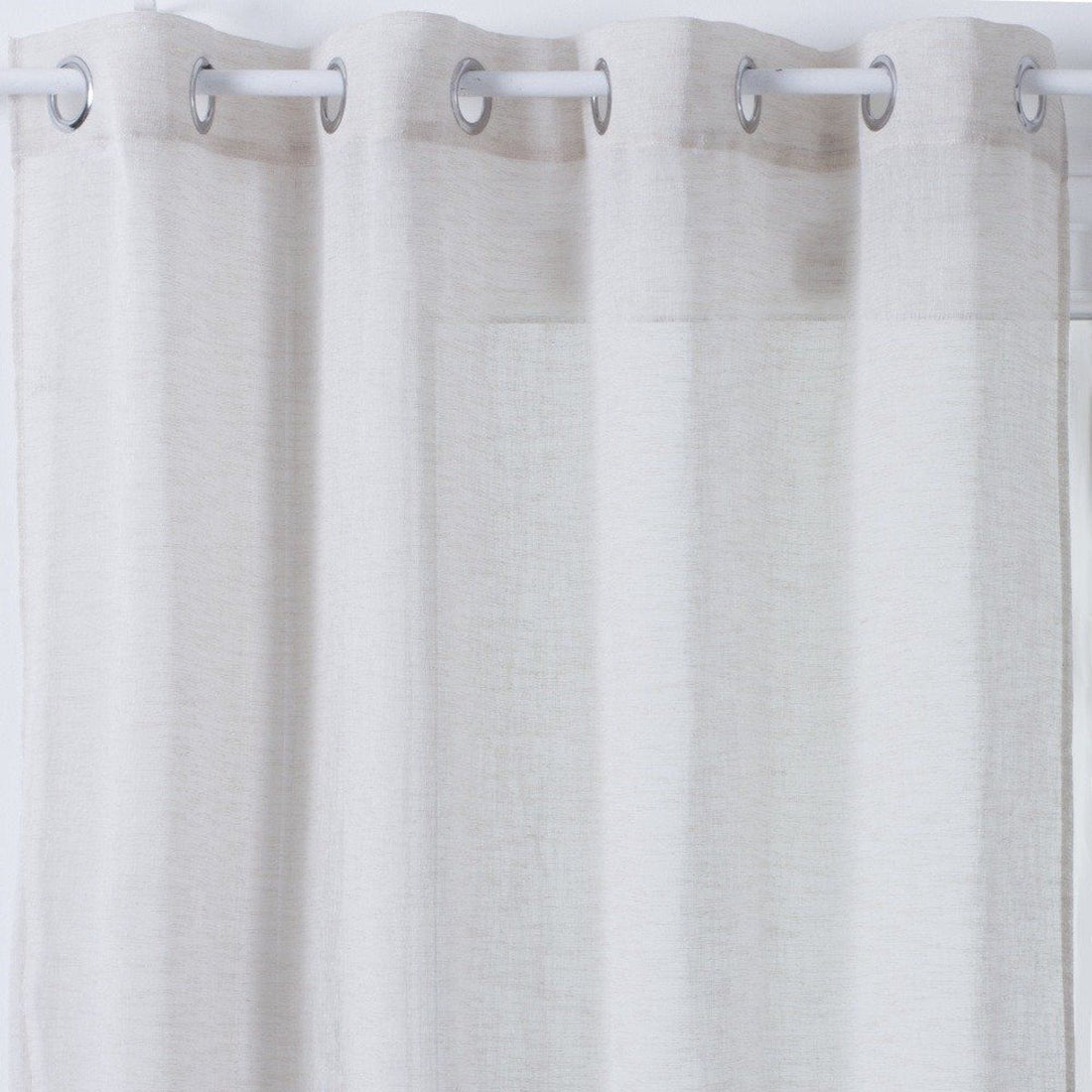 Wit gordijn Atmosphera – polyester, 140 cm breed, klaar om op te hangen