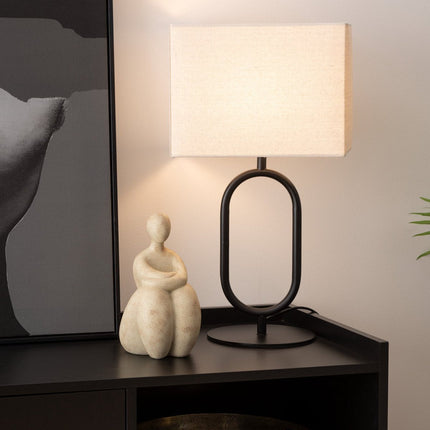 Atmosphera Lampe à Poser en Métal - 28x18x52cm - Noir