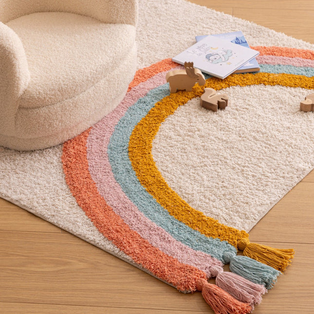 Tapis enfant Atmosphera Carte 100x150cm - Coton - Multicolore