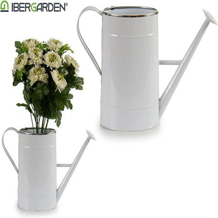Decoratieve gieter Metaal Wit (10,5 x 22,5 x 38 cm)